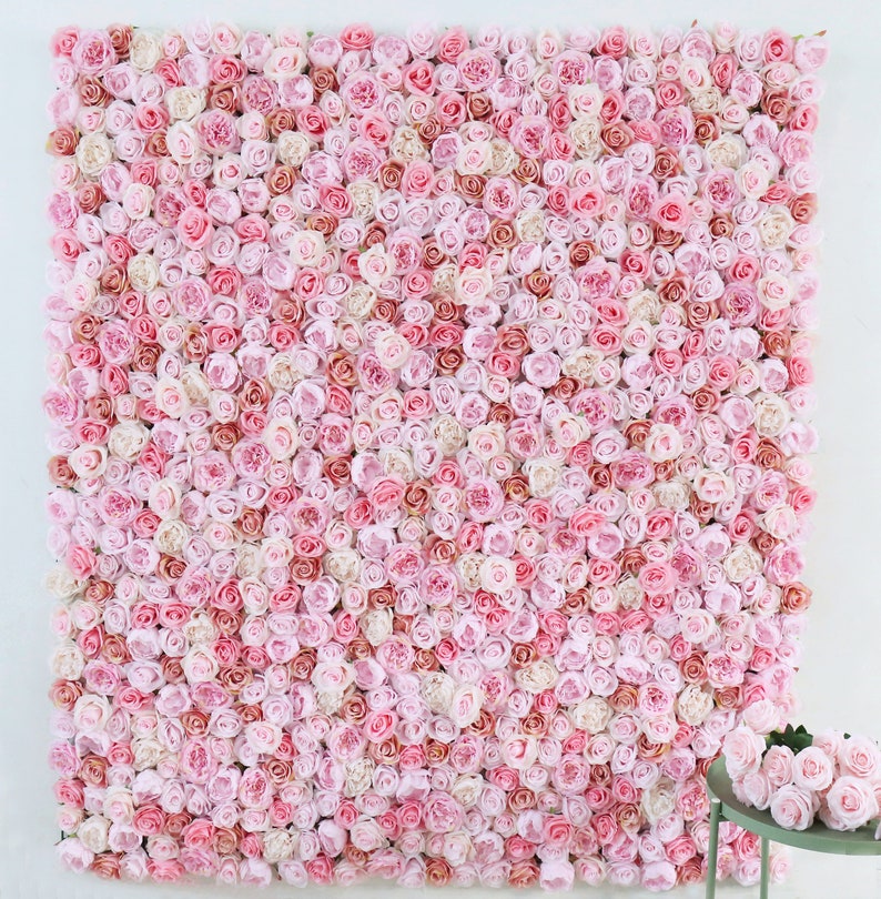 US Seller! Flower Wall 3-D Artificial Flower Panel Home Shop Party Holiday Wall Decor Photo Backdrop